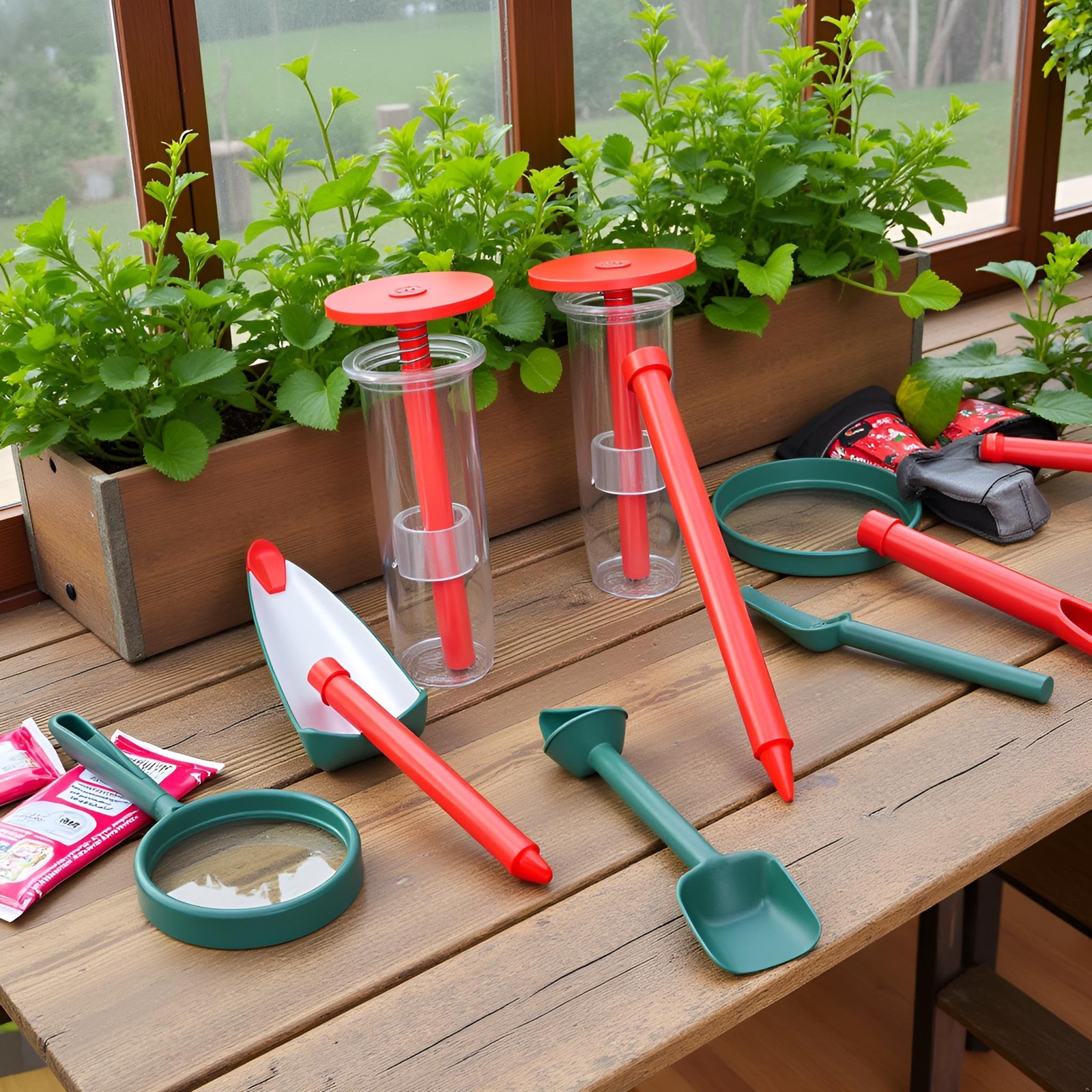 6Pcs Mini Sowing Seed Dispenser, Planter Tool, Handheld Planter, 1