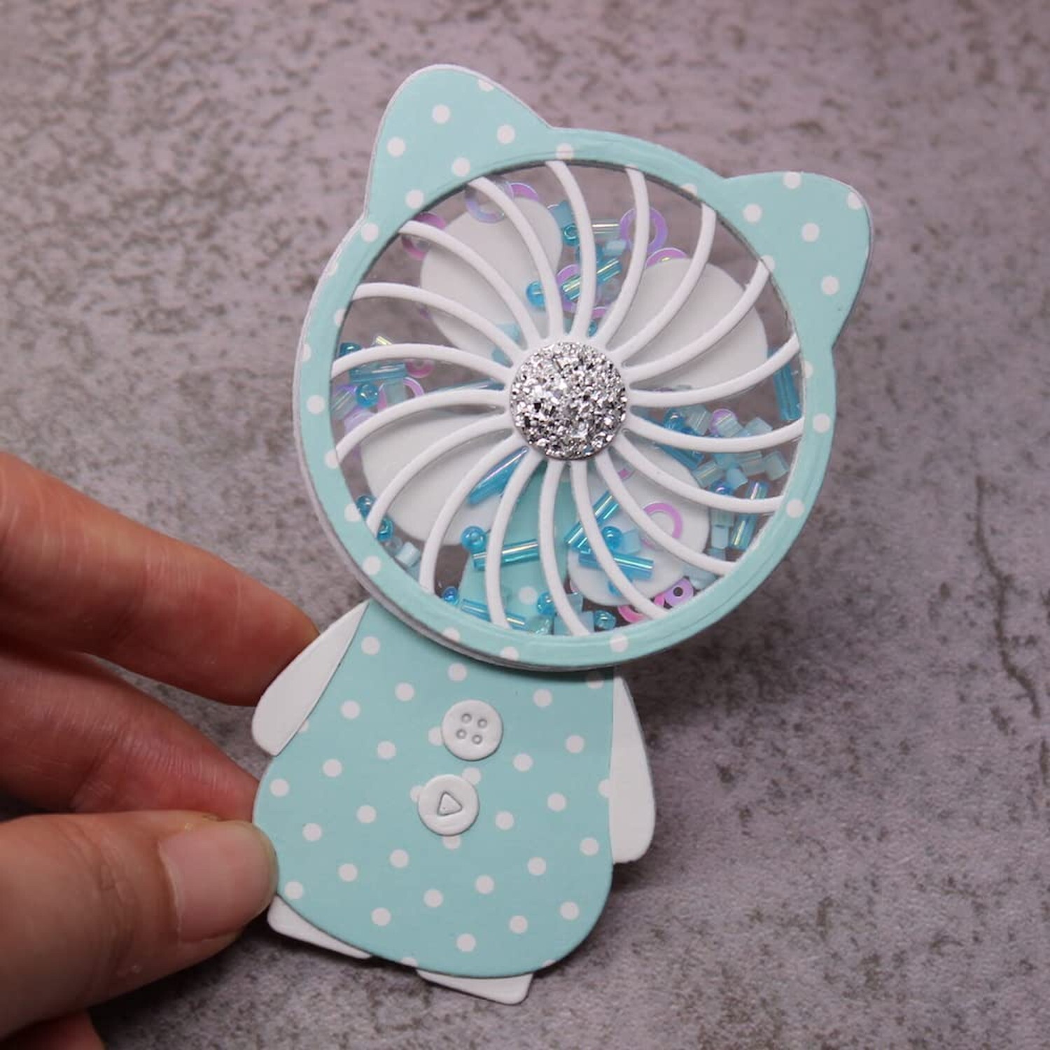 KSCRAFT Cute Fan Shaker Metal Cutting Dies Stencils for DIY Scrapbooking Deco...