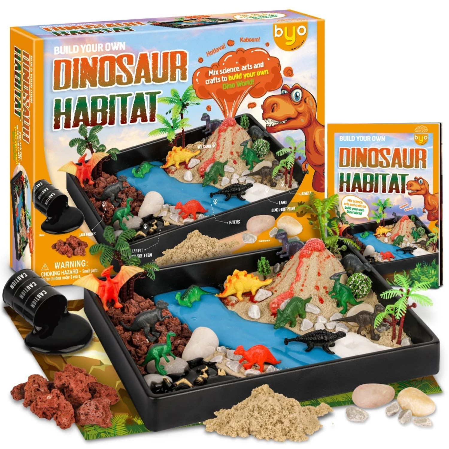 Dinosaur Habitat Toys Jurassic Scene Ecology Space Design DIY Steam Crafts Volca