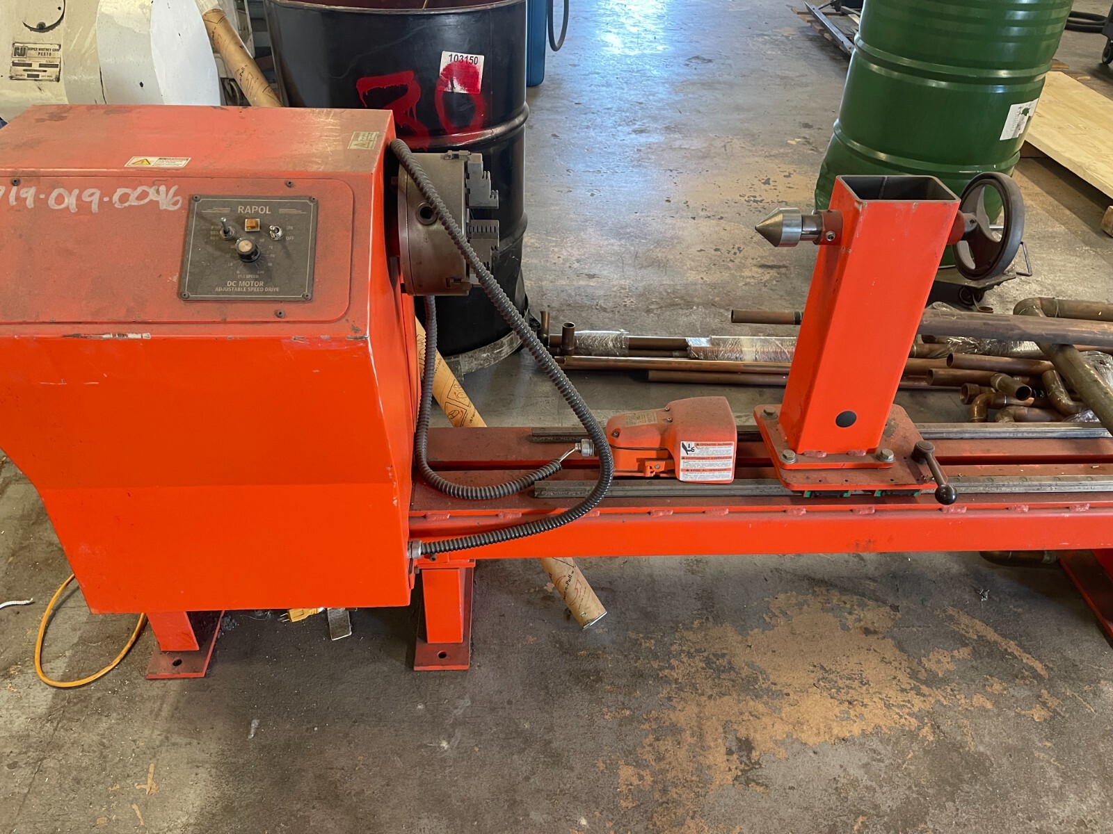RAPOL  Welding Lathe Rotary Welding Positioner Turn Table 3 Jaw Lathe Chuck