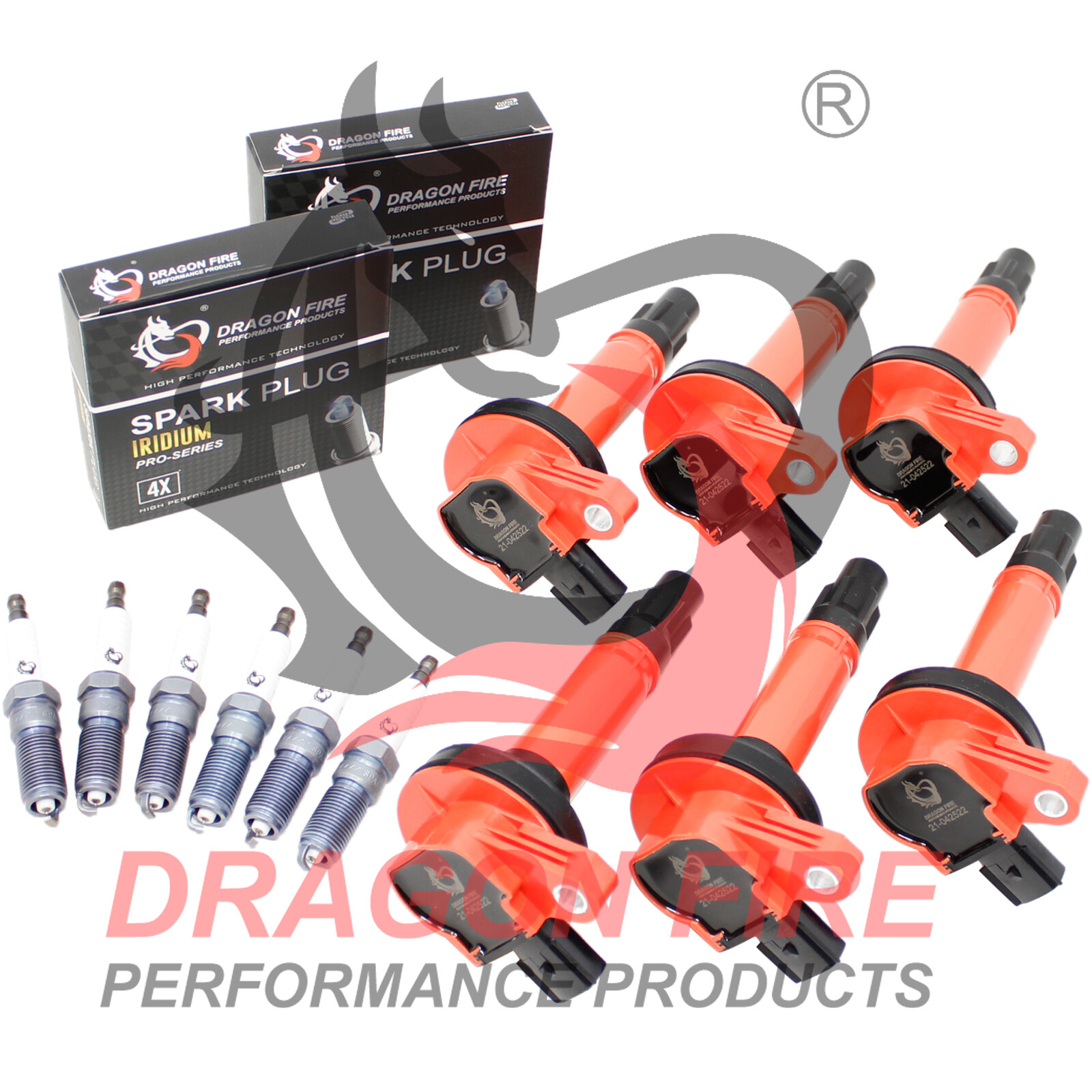DRAGON FIRE PERFORMANCE Ignition Coil IRIDIUM Kit for Ford Lincoln 3.5L 3.7L V6