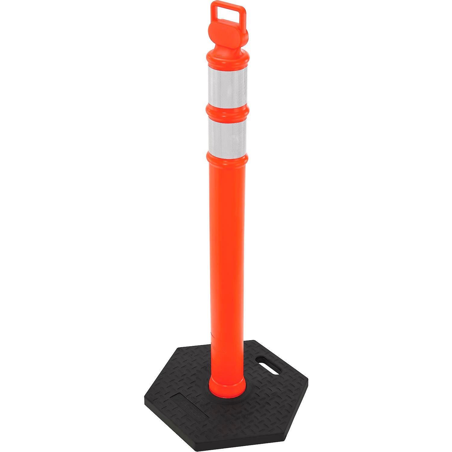 Global Industrial Portable Reflective Delineator Post with Hexagonal Base 49"H