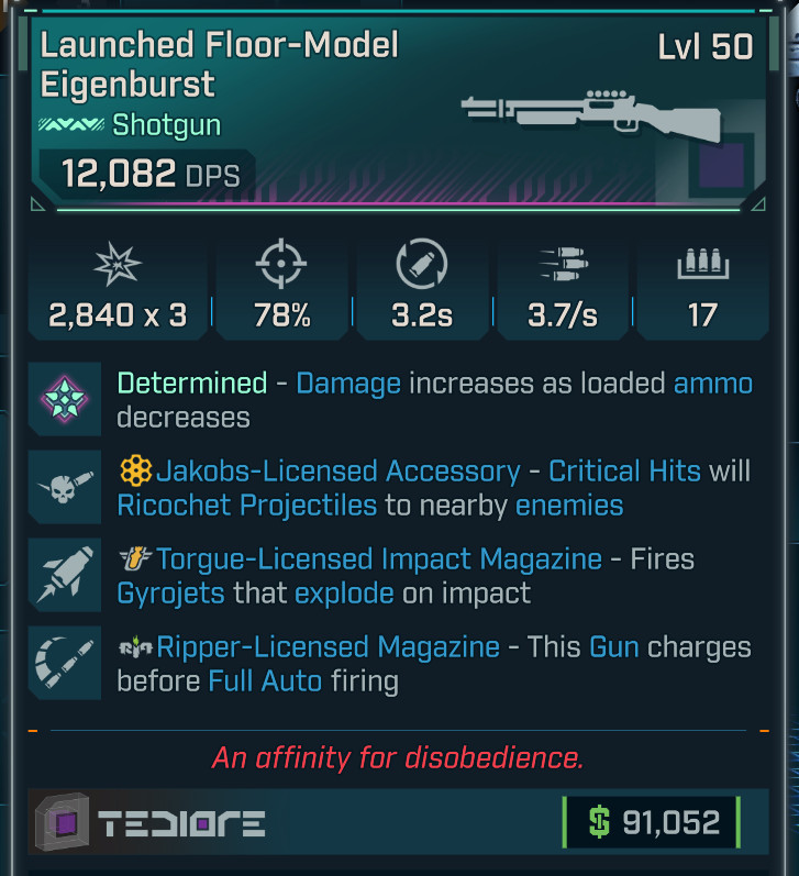 Borderlands 4 • Pearlescent MODDED SG • Eigenburst • Level 50 • PS PC XB STEAM