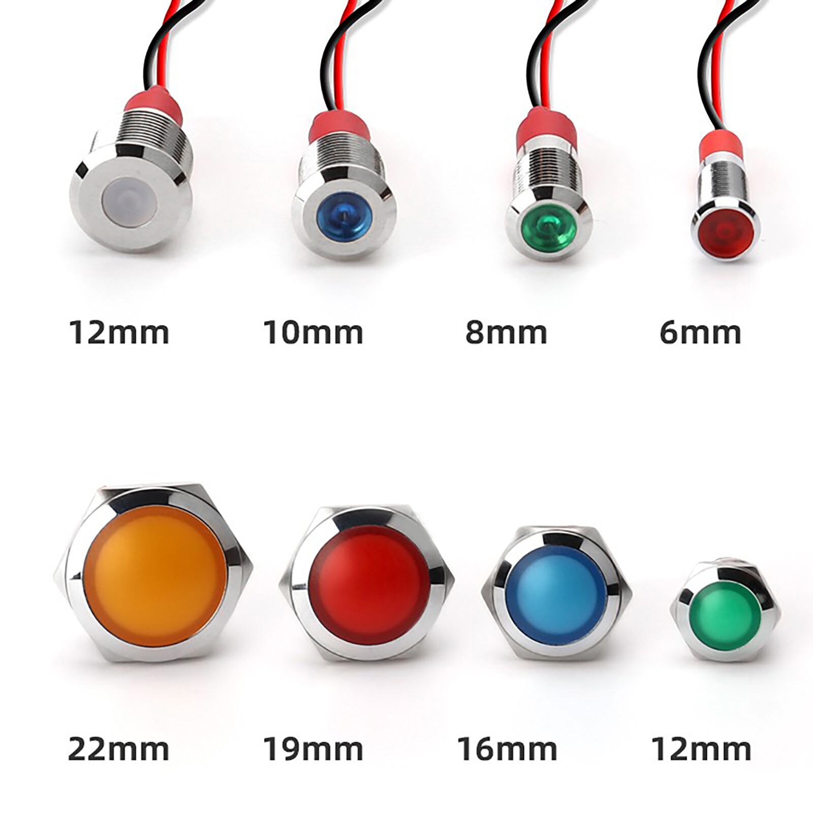 LED - Signal Lamp (Detal - /Control - /Signal -) Automotive, 6 - 22mm, 3 - 220V