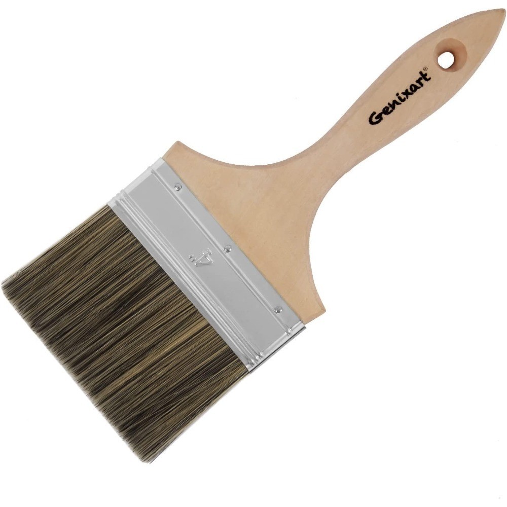 Double Thick Chip Paint Brush, Wood Stain Brush for Fence, 4 Inch | Outdoor