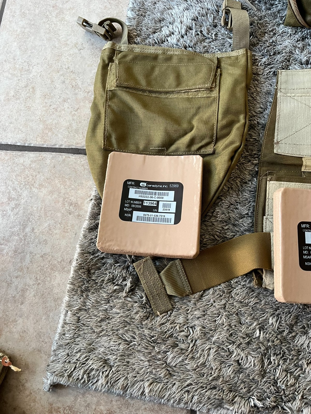 Side Ballistic Insert 6x6 Set Tan SOCOM MBAV Component Kit