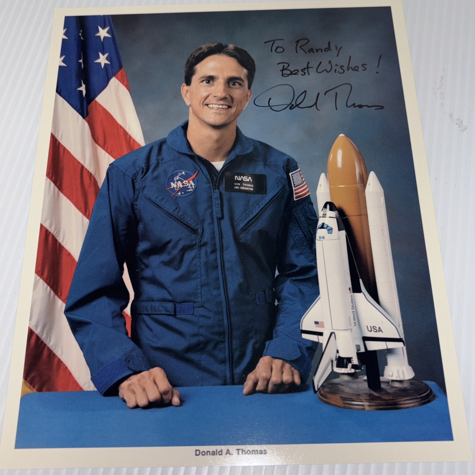 NASA Astronaut Donald A. Thomas:  Hand Signed Vintage Photograph 8x10