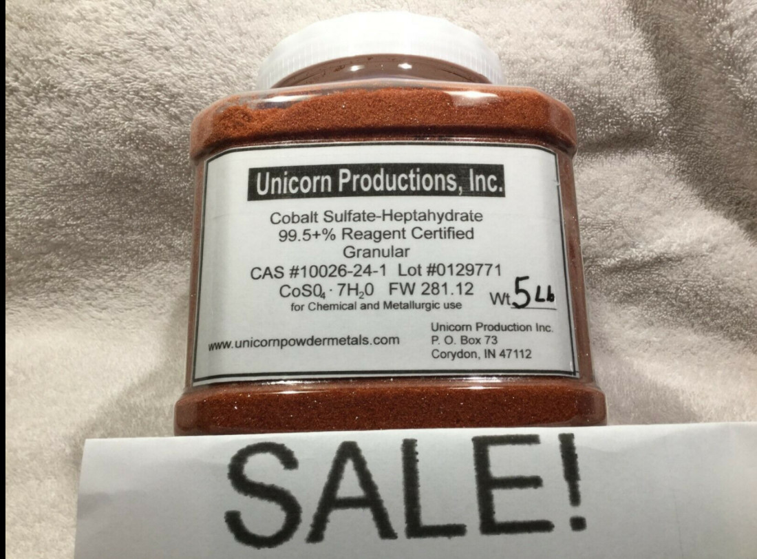 Cobalt Sulfate heptahydrate  Reagent 99+%  5 pounds