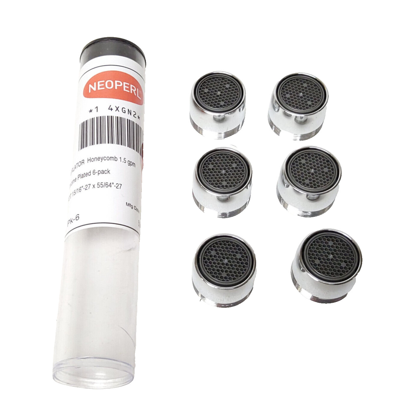 NEW 6 Pack NEOPERL 5505403 Chrome Aerated Outlet 15/16"-27/55/64"-27 Thread