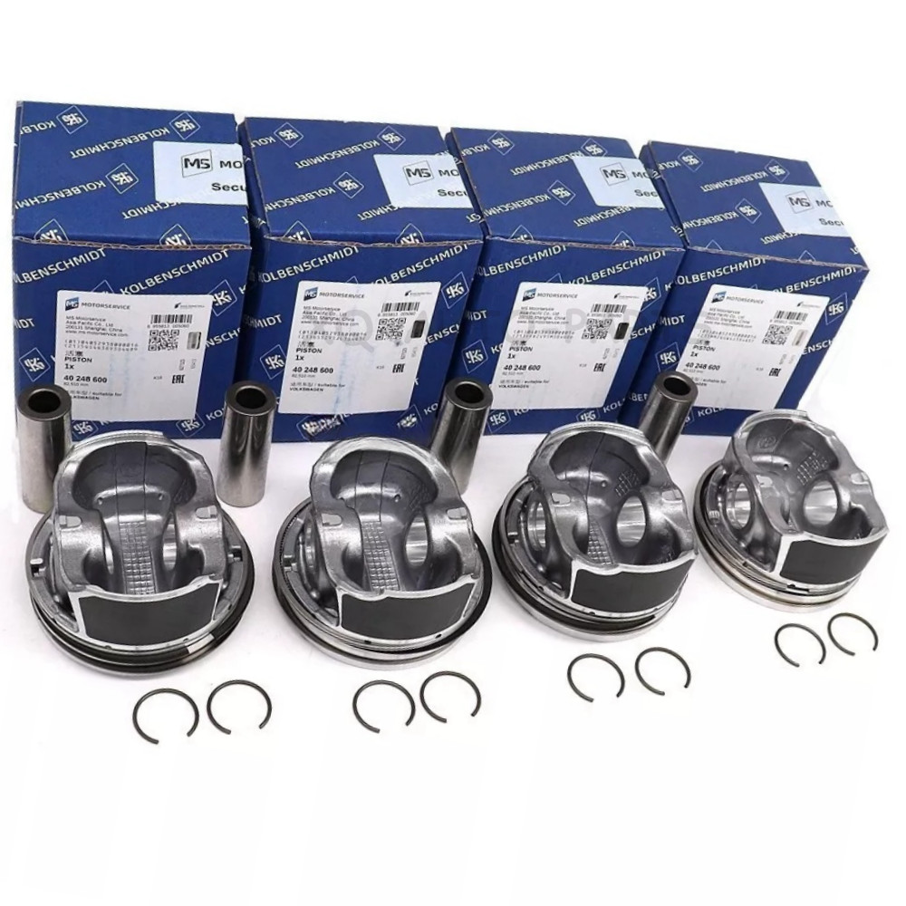 4 x KS Upgraded Pistons with Rings to improve oil consumption for VW AUDI 2.0T