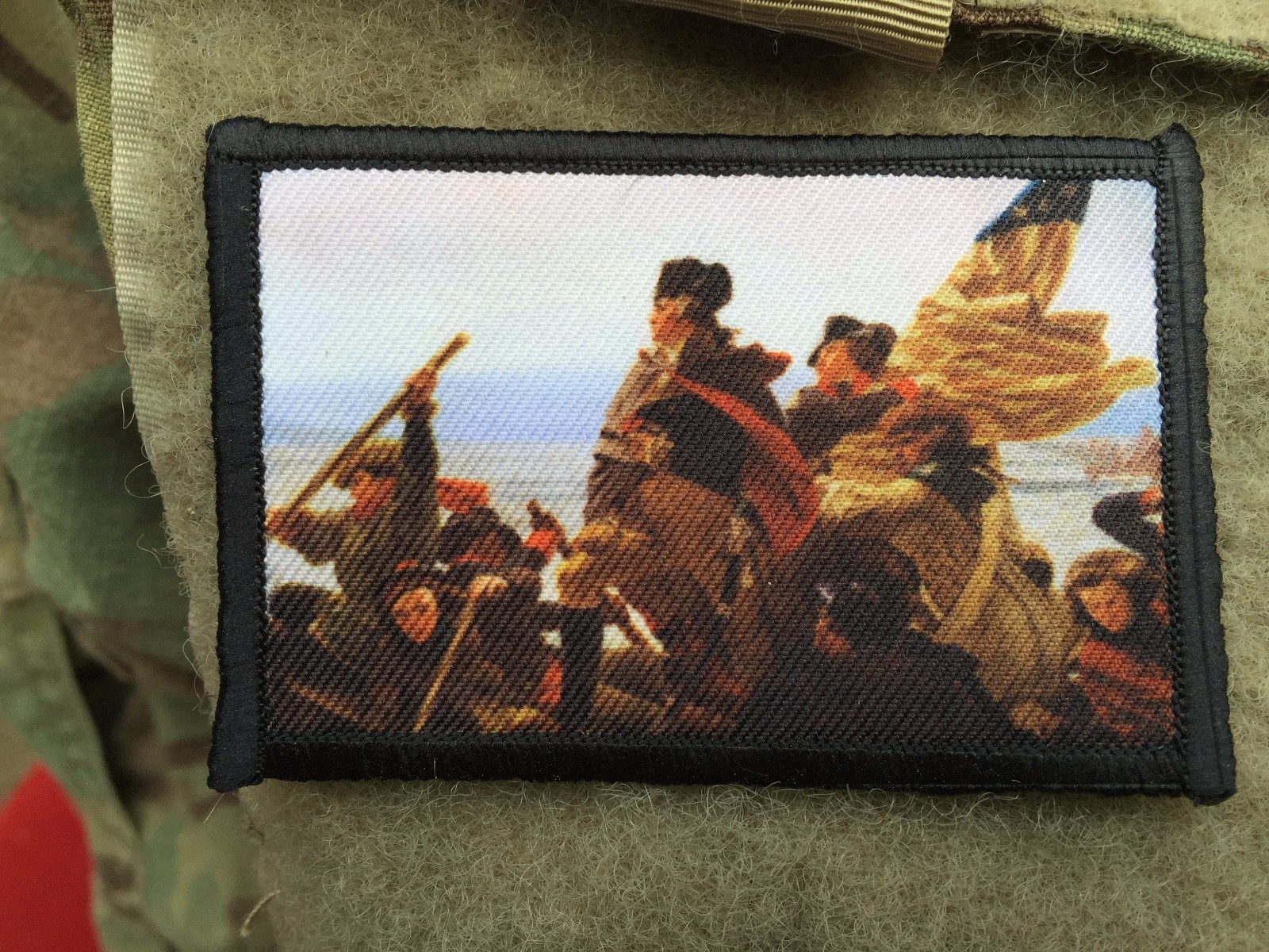 Subdued USA Flag Wolverines Morale Patch Tactical ARMY Hook Military Red Dawn
