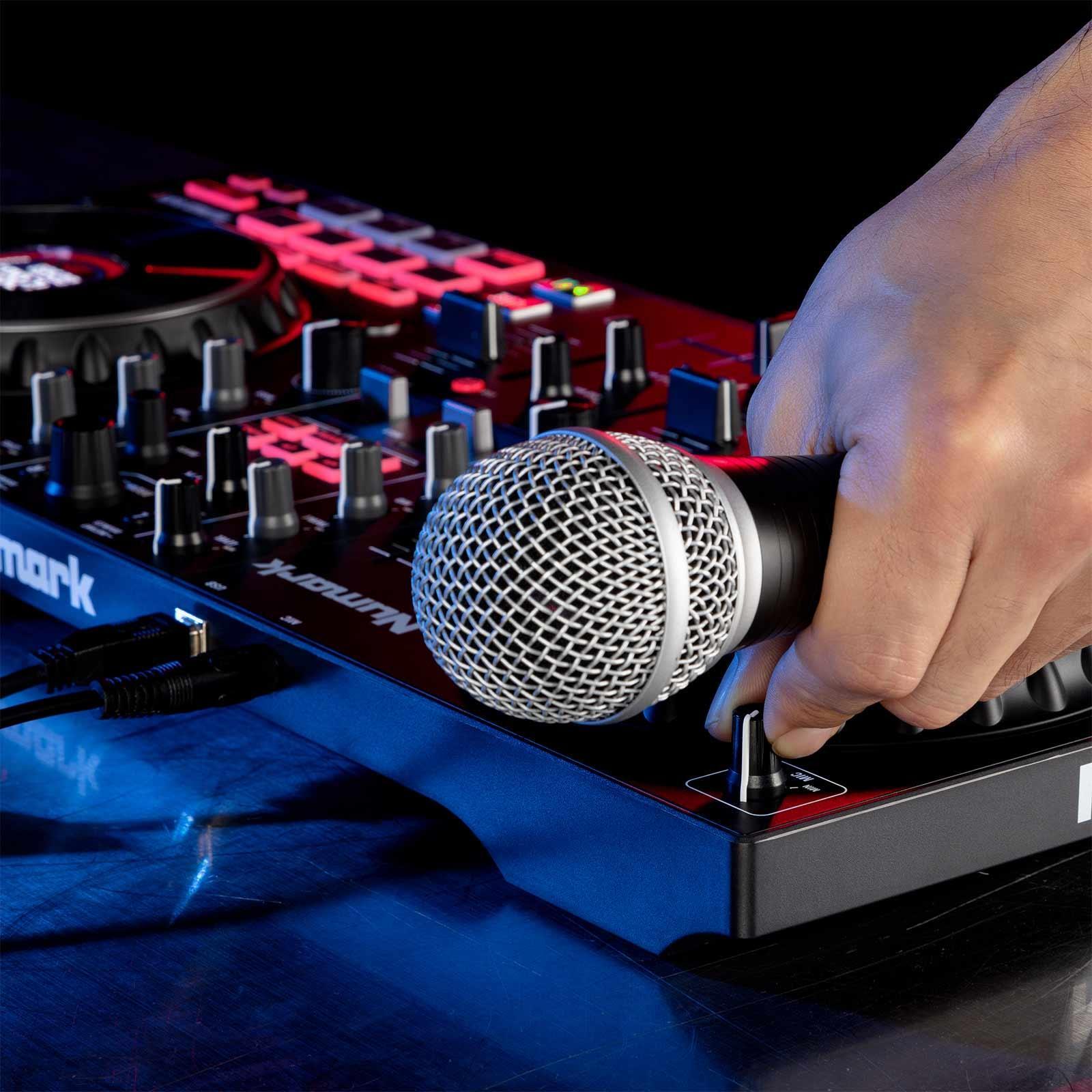 Numark Mixtrack Platinum FX 4-Deck Serato DJ Controller w Monitors Starter Pack