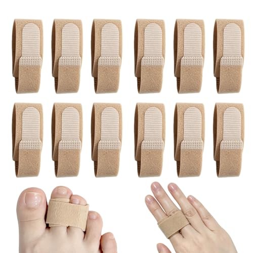 12 PCS Finger Buddy Wraps, Trigger Finger Splint & Loop Straps, Adjustable