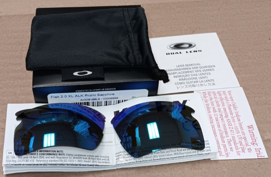 Oakley Flak 2.0 XL Replacement Lenses in Prizm Sapphire Color.