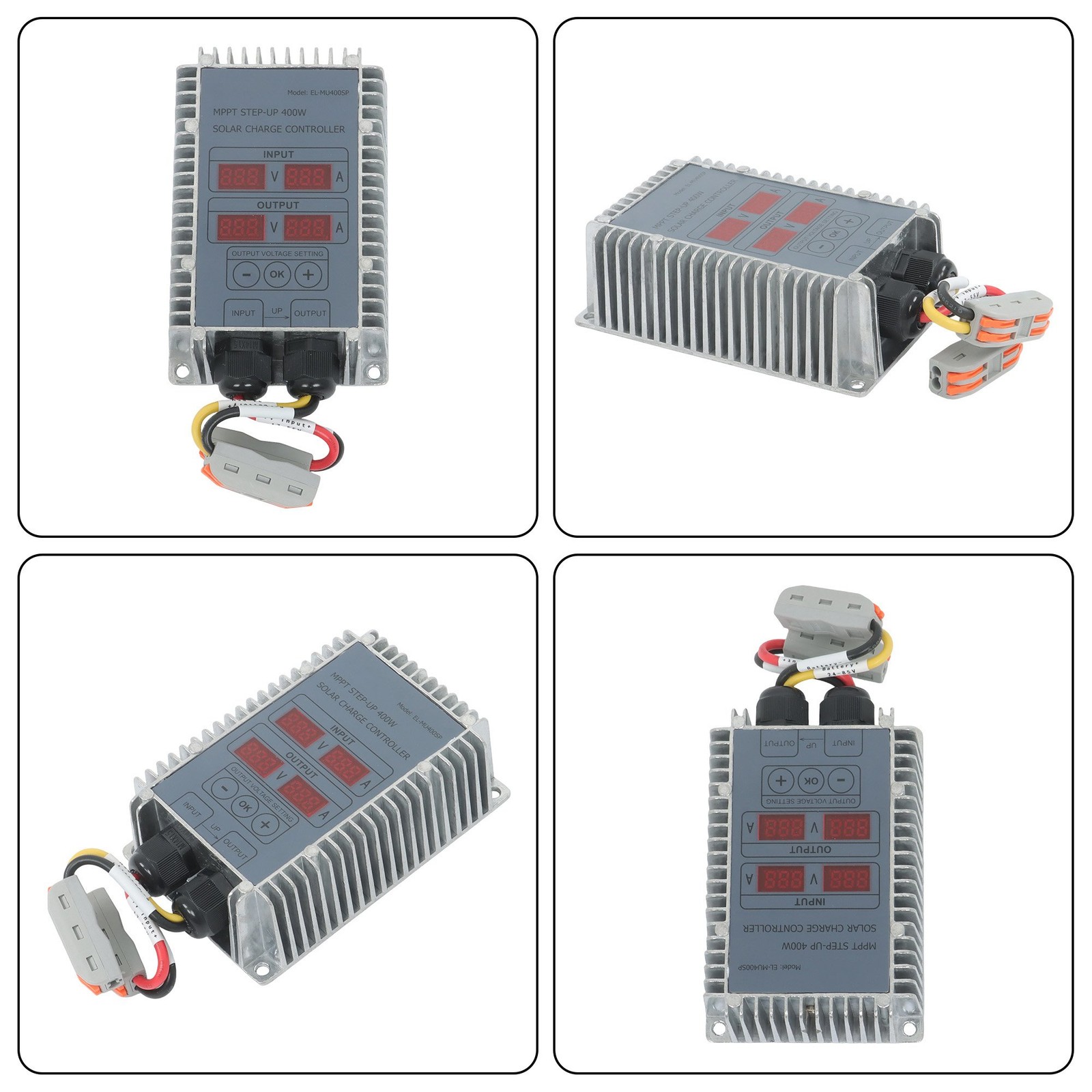 High Power MPPT Solar Controller 400W 24-85V Boost Backlight Display Waterproof