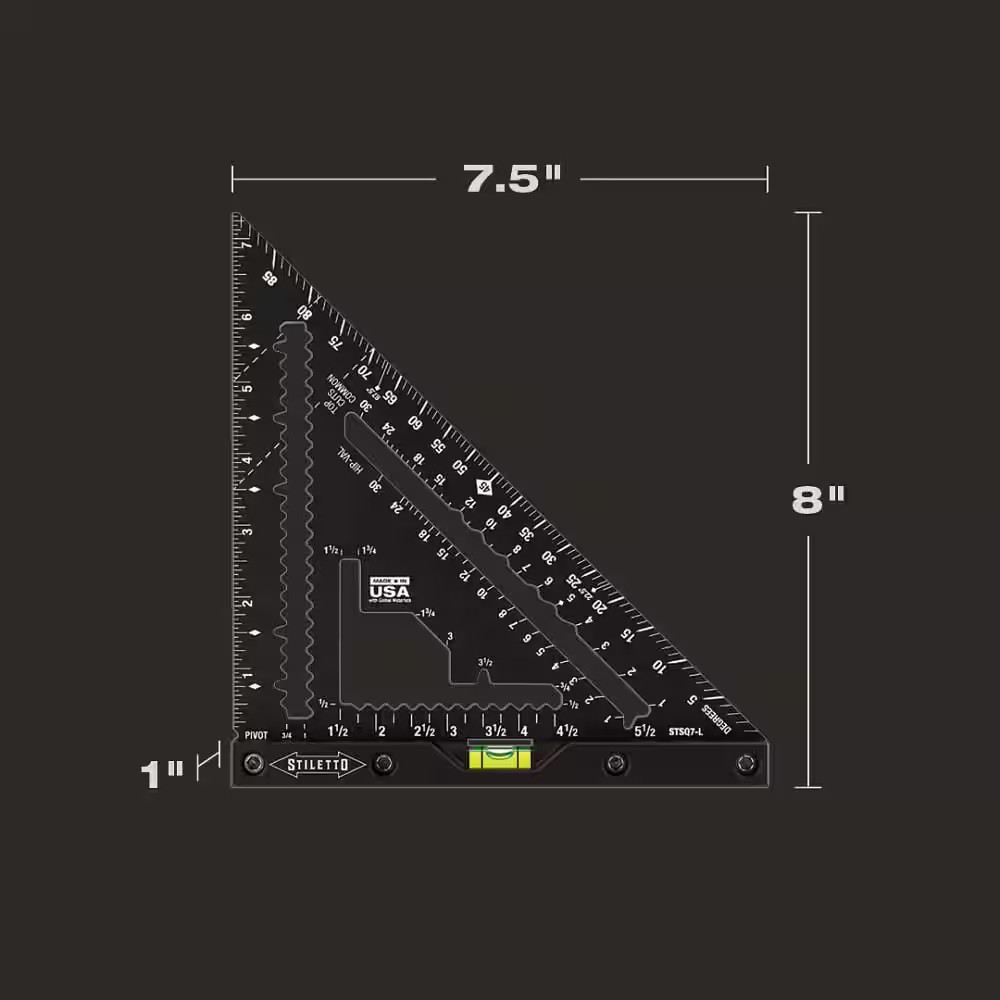 7 In. Carpenter Square with Level