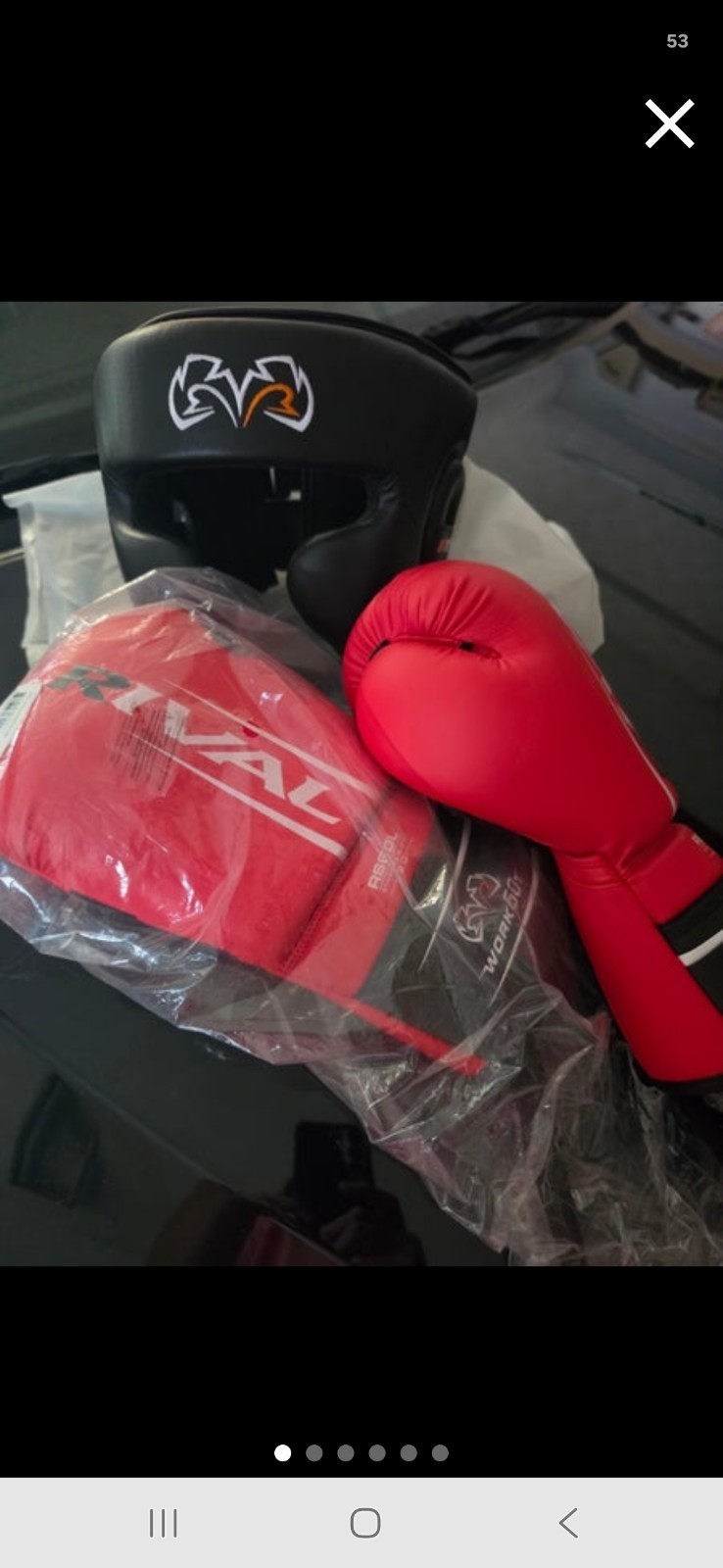 Rival Boxing Training Headgear & sparring gloves