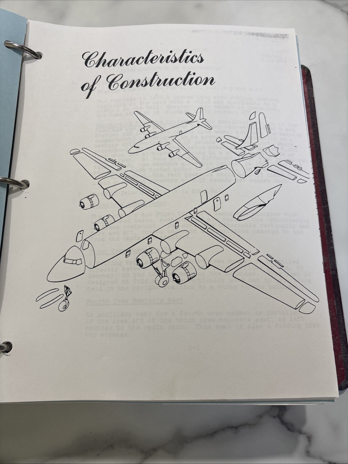1957 Douglas DC-6 Factory Pilot Study Guide Manual