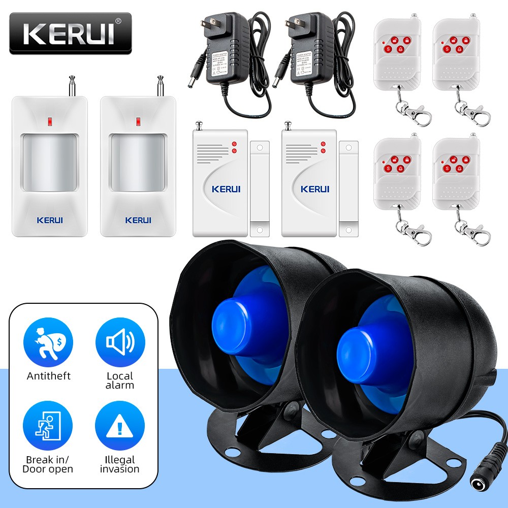 Home Protection Wireless Burglar Alarm System Garage Garden Security Alert Siren