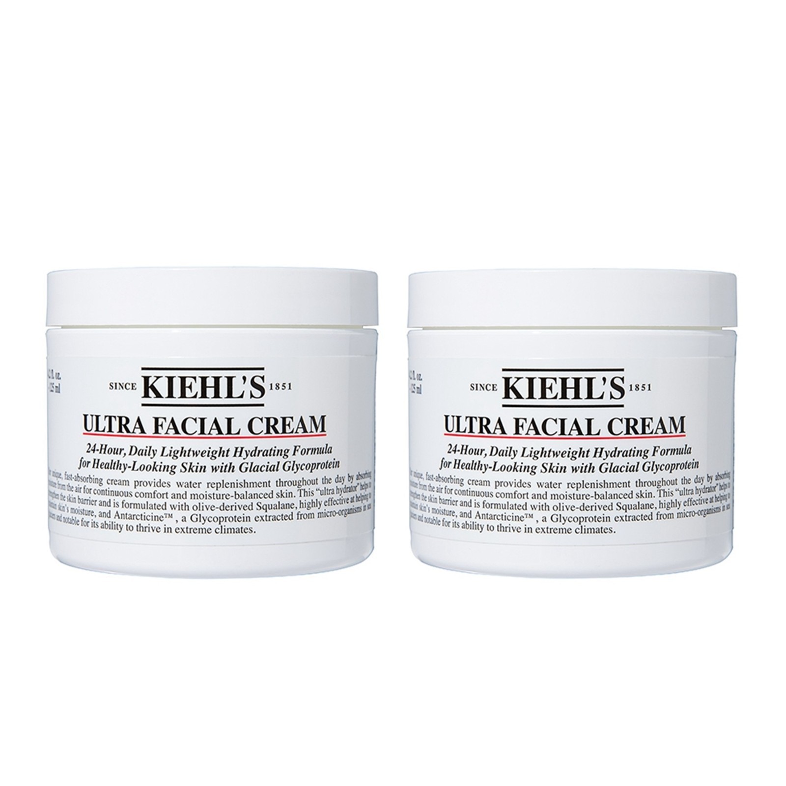 2 PACKS Kiehl's ULTRA FACIAL CREAM 4.2 oz / 125 ml - Hydrating Moisturizer