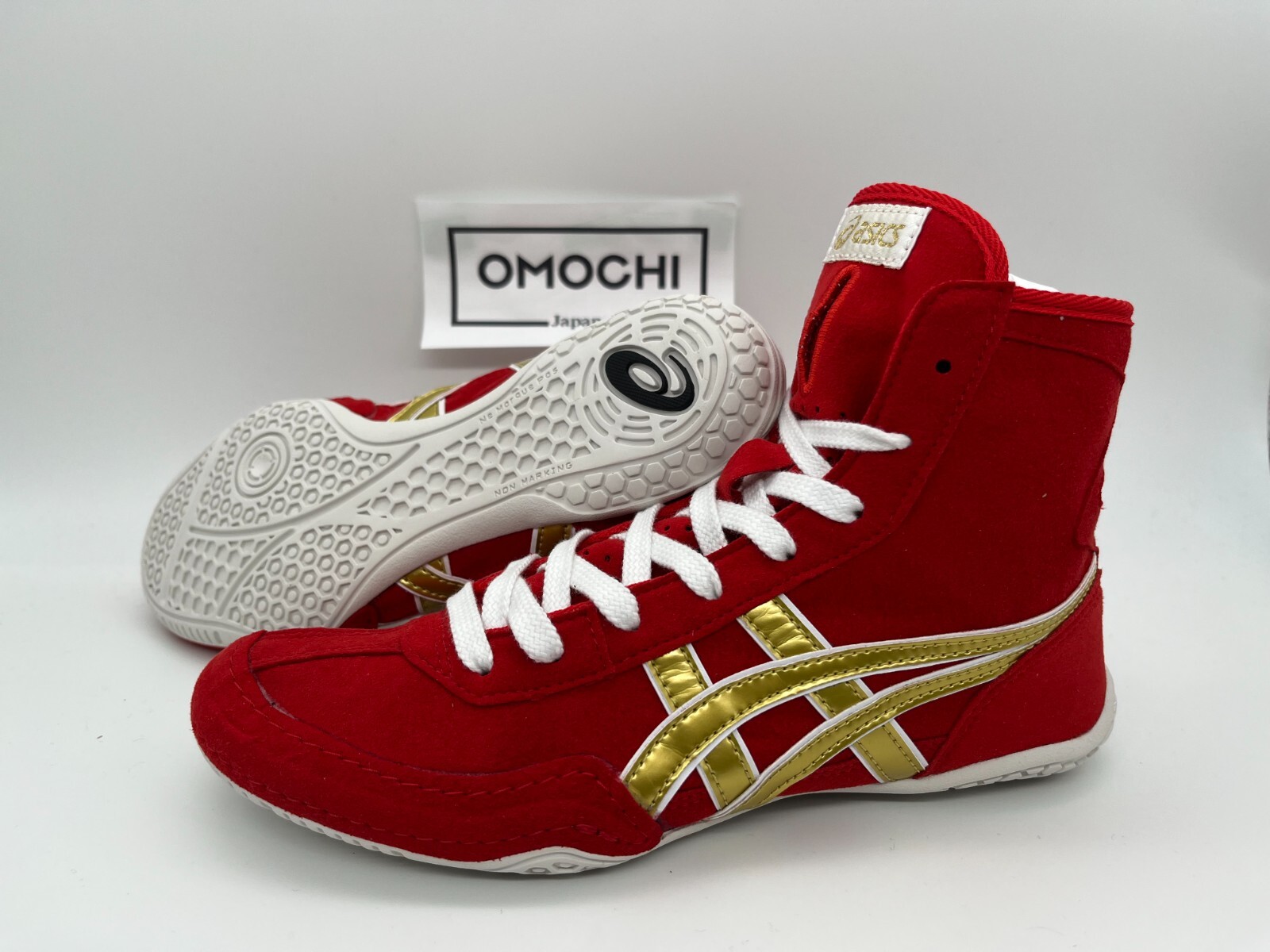 Asics Wrestling Shoes 1083A001 Red Gold Window White EX-EO Successor
