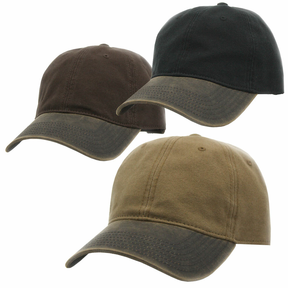New Vintage Year Heavy Washed Wax Coated Adjustable Baseball Cap