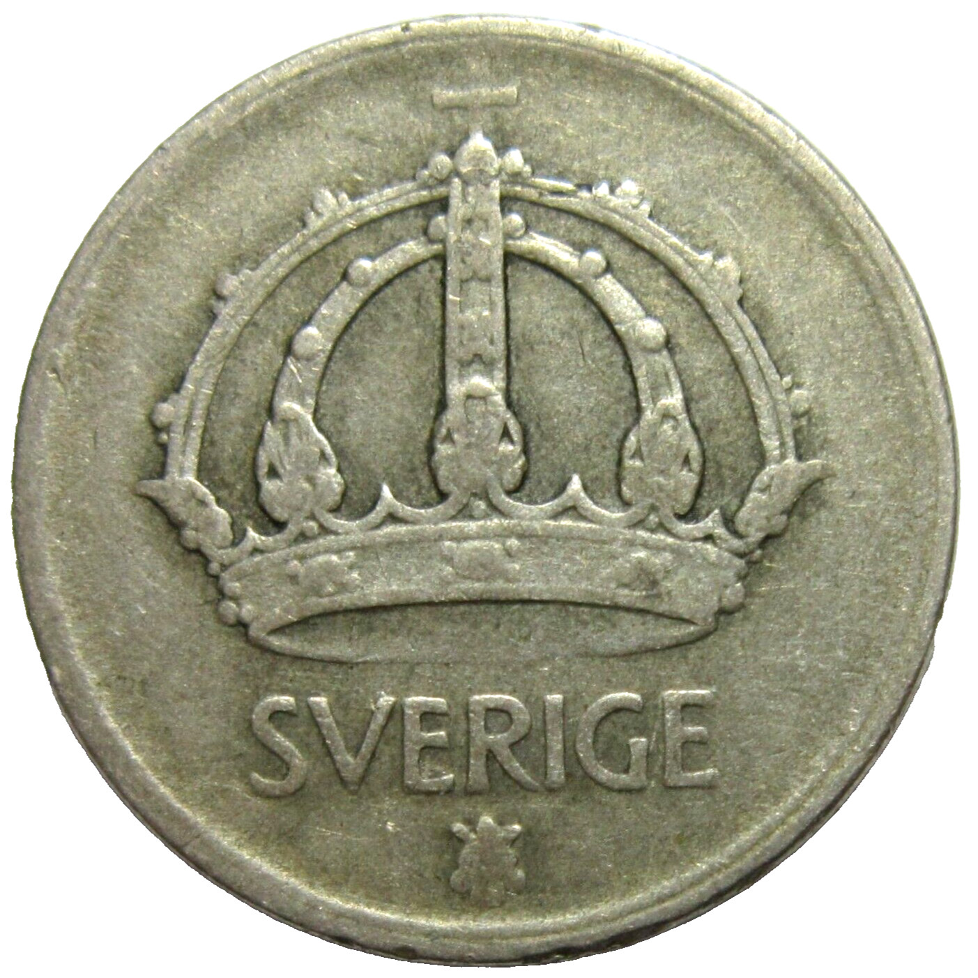 SWEDEN. SILVER 50 ORE, 1948 ST. KING GUSTAF V.