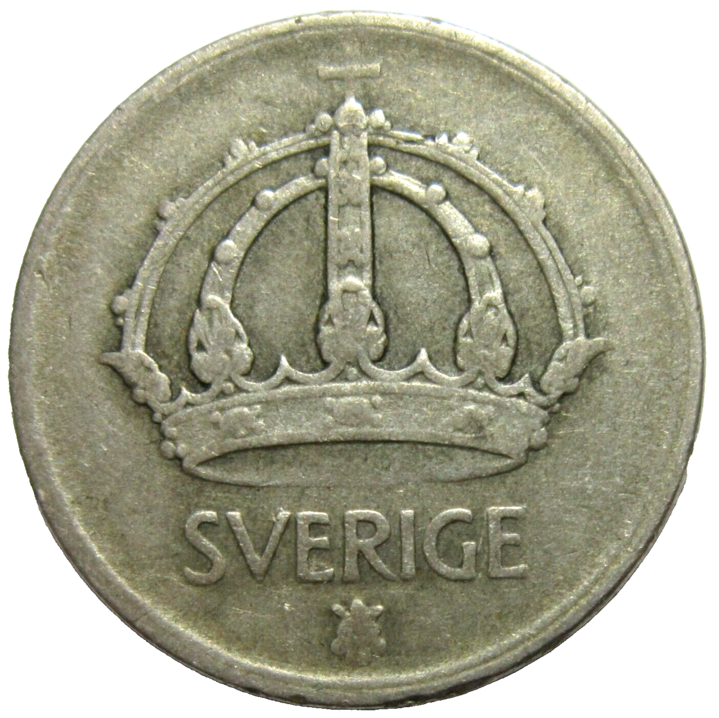 SWEDEN. SILVER 50 ORE, 1948 ST. KING GUSTAF V.