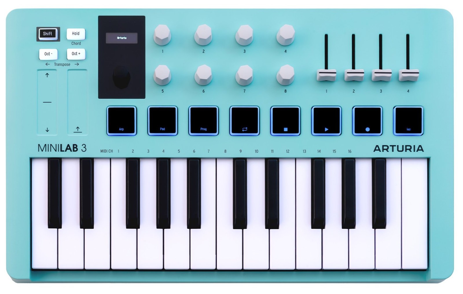 Arturia MiniLab 3 Aquamarine MIDI Keyboard Controller+Portable Bluetooth Speaker
