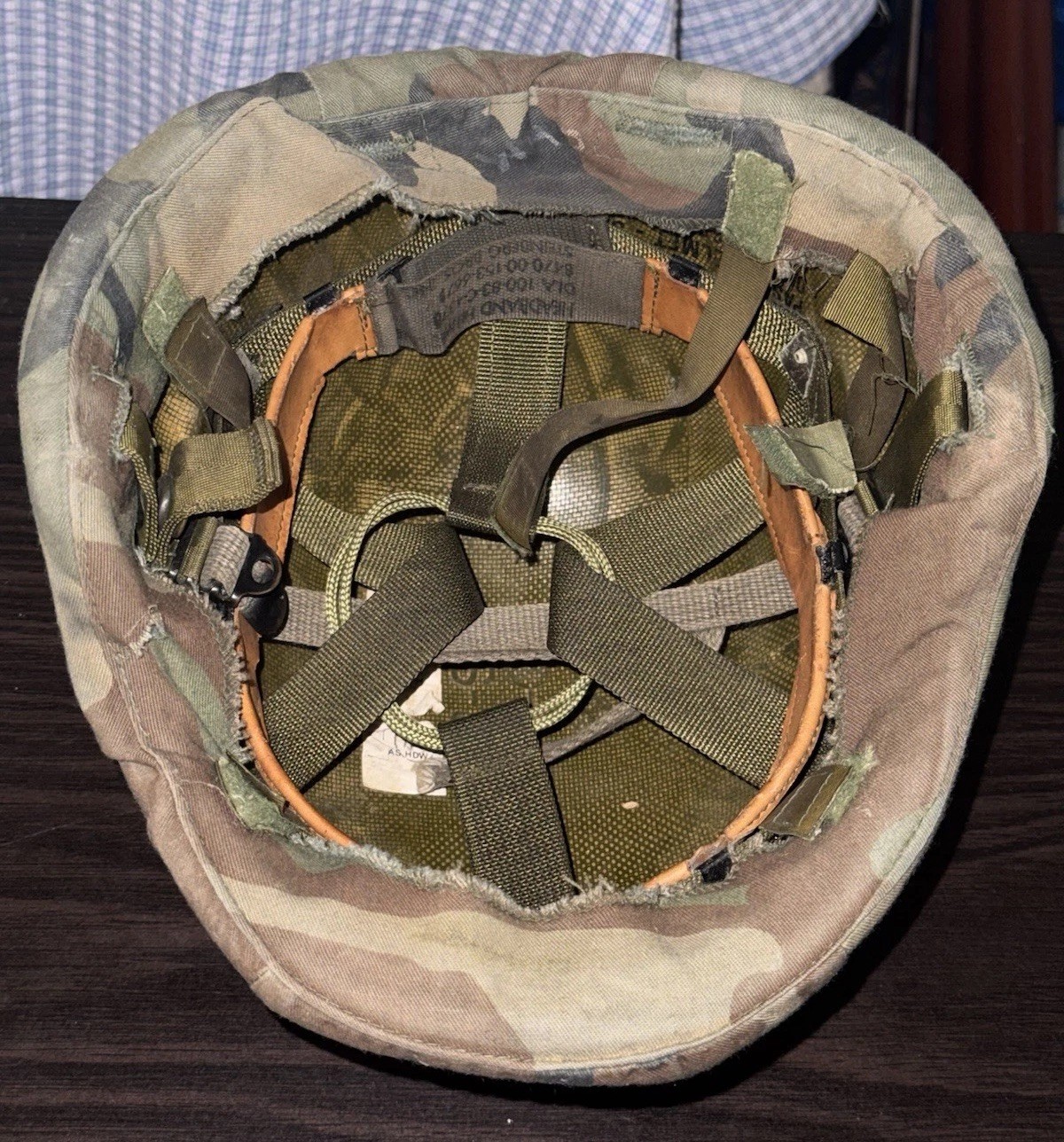 Vintage US Military Issue PASGT Combat Helmet Army Devils Lake Sioux Camo Cover