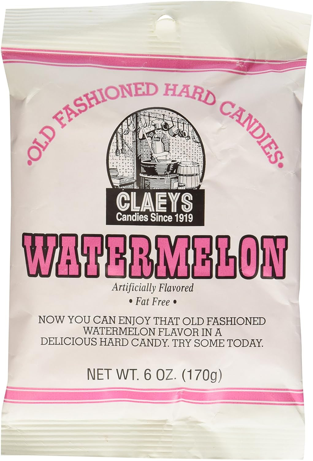 Old Fashioned Watermelon Hard Candy 6 Pack 6 oz Bags Fat Free Bulk 36 oz