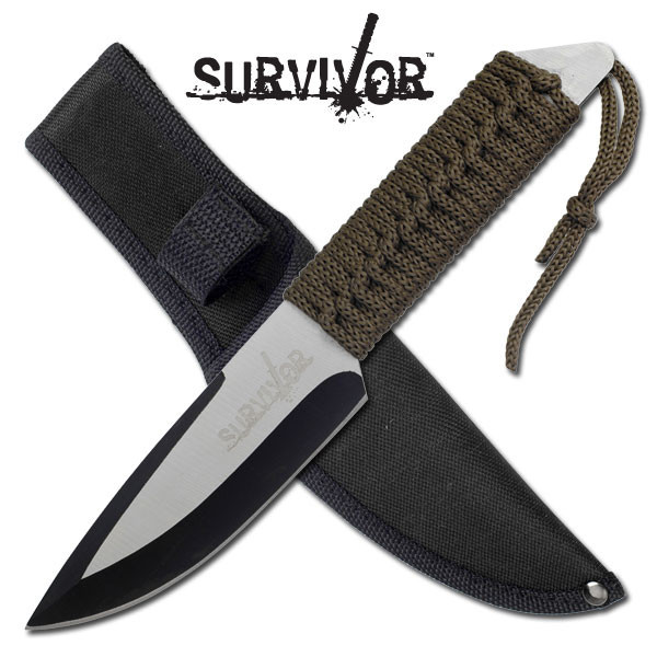 Survivor 9 Inch Overall Fixed Blade Survivor Hunting Knife New