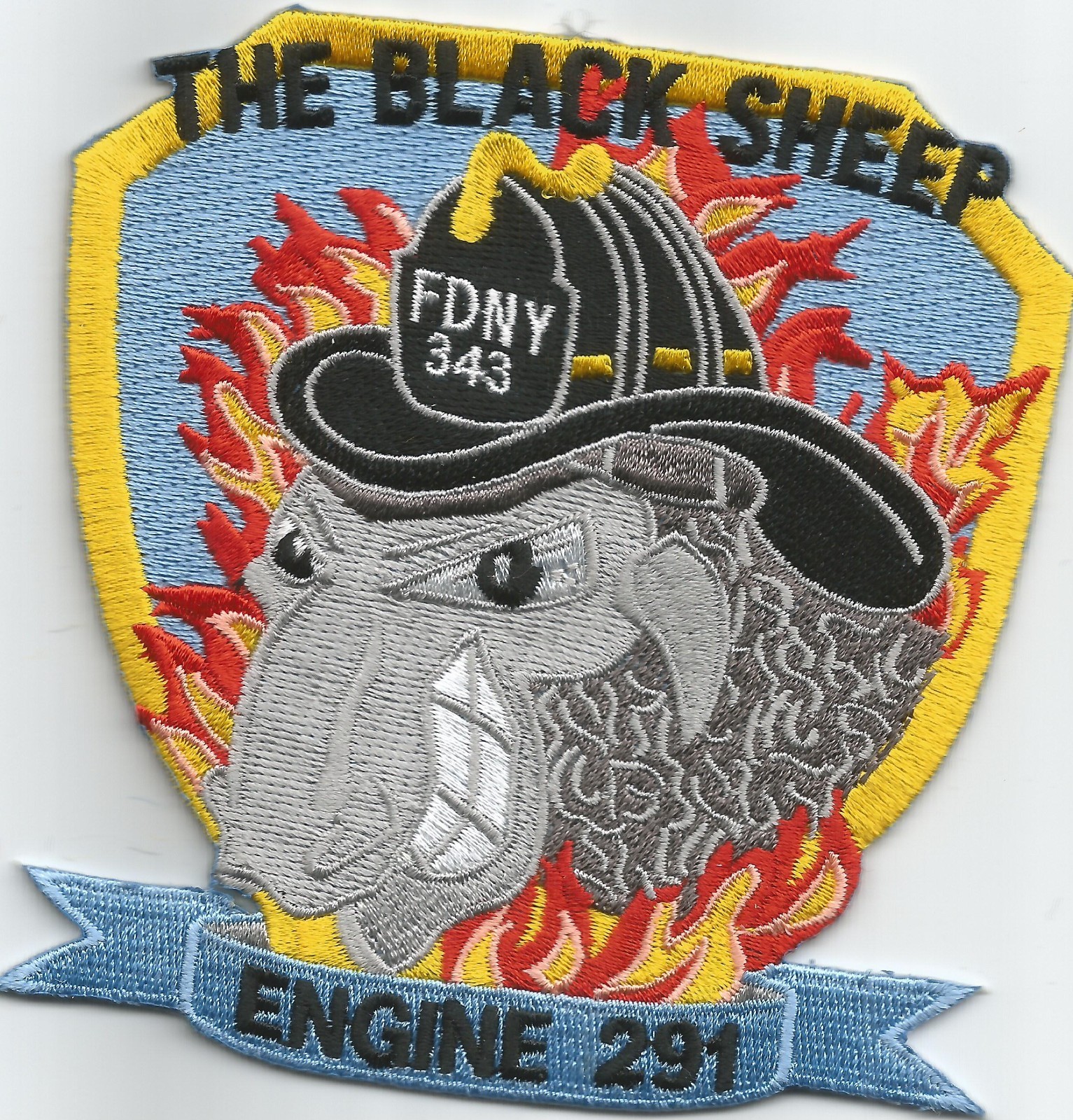 New York City - FDNY Engine - 291 "Black Sheep", NY (4" x 4") fire patch