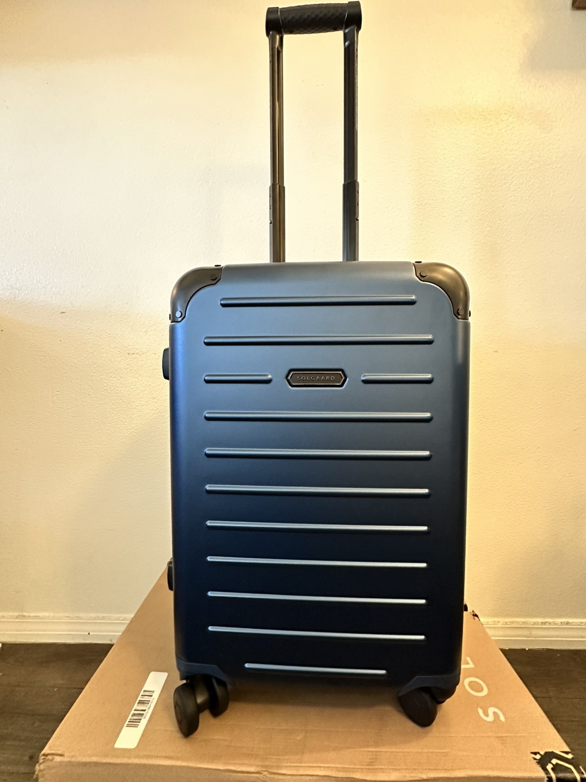 BRAND NEW SOLGAARD LUGGAGE / Balearic Blue Carry-on Closet (Large) suitcase.