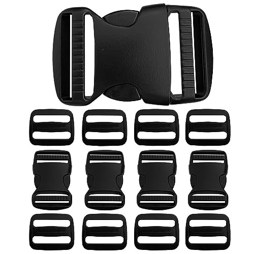 Flat Dual Adjustable Plastic Quick Side Release Plastic Buckles and Tri-glide,