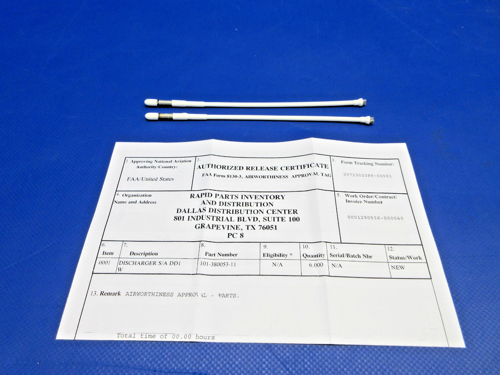 Beech Static Discharger Wick W/8130 P/N 101-380053-11 LOT OF 2 NOS (0226-916)