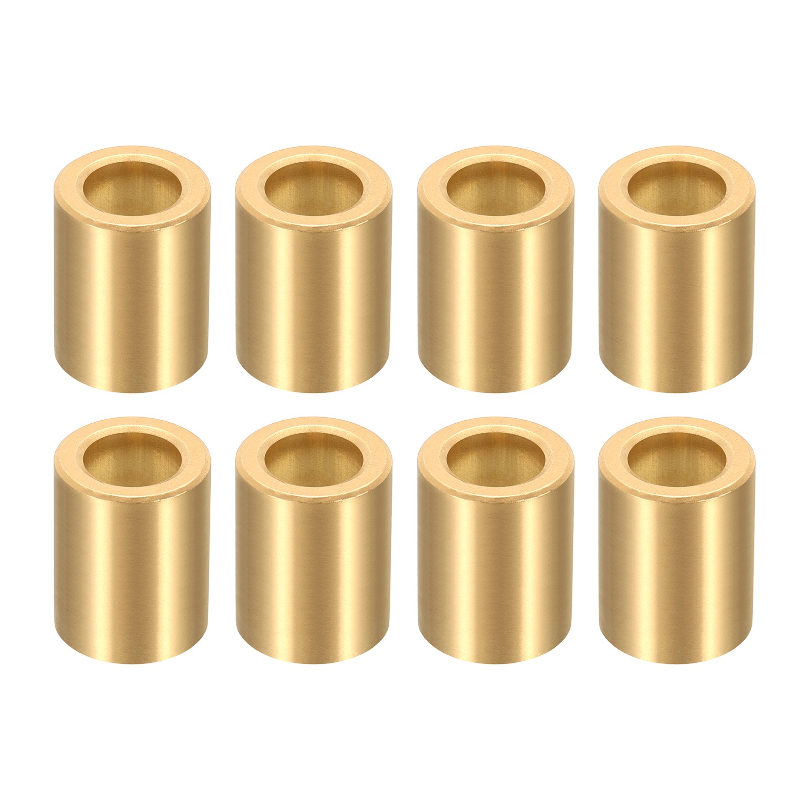 8 Pcs Sleeve Bearings 10x16x20mm Self-Lubricating Sintered Bronze Bushings