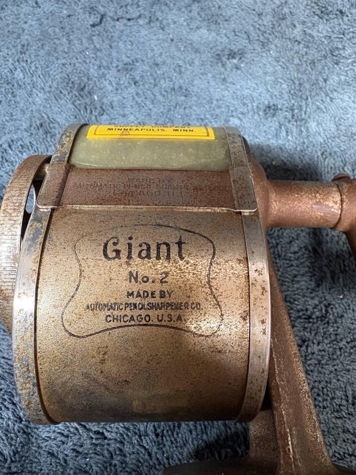 Vintage Giant No. 2 Pencil Sharpener Automatic Pencil Sharpener Co.