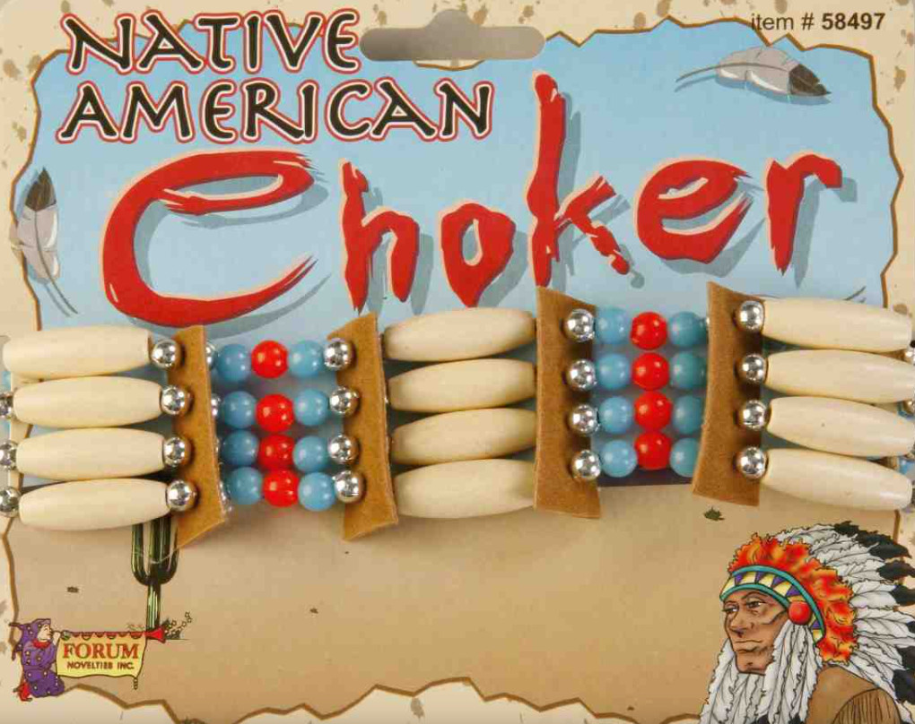 NATIVE AMERICAN BEADED CHOKER HALLOWEEN COSTUME ACCESORY