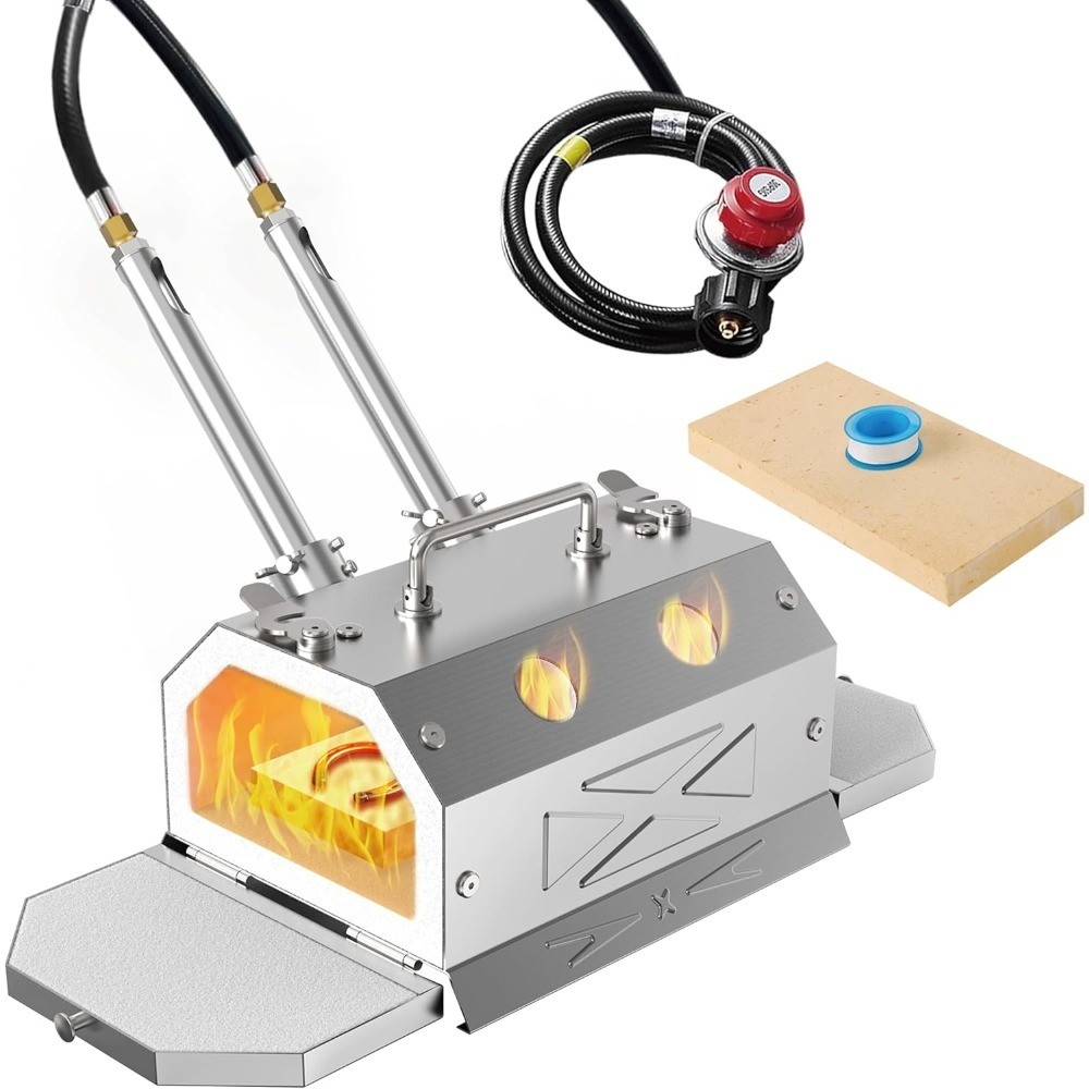 Portable Blacksmithing Beginner Forge Kit with Burners 30 PSI Regulator