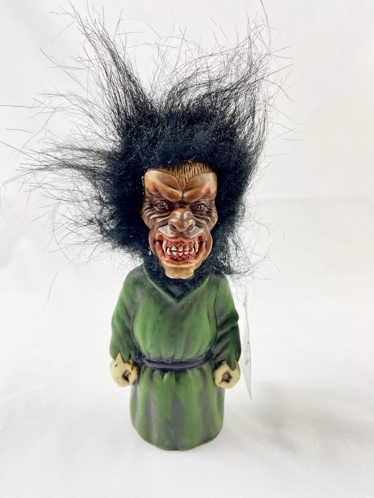 Vintage Halloween Pocket Screamer Werewolf Figure Light Up Eyes & Sound