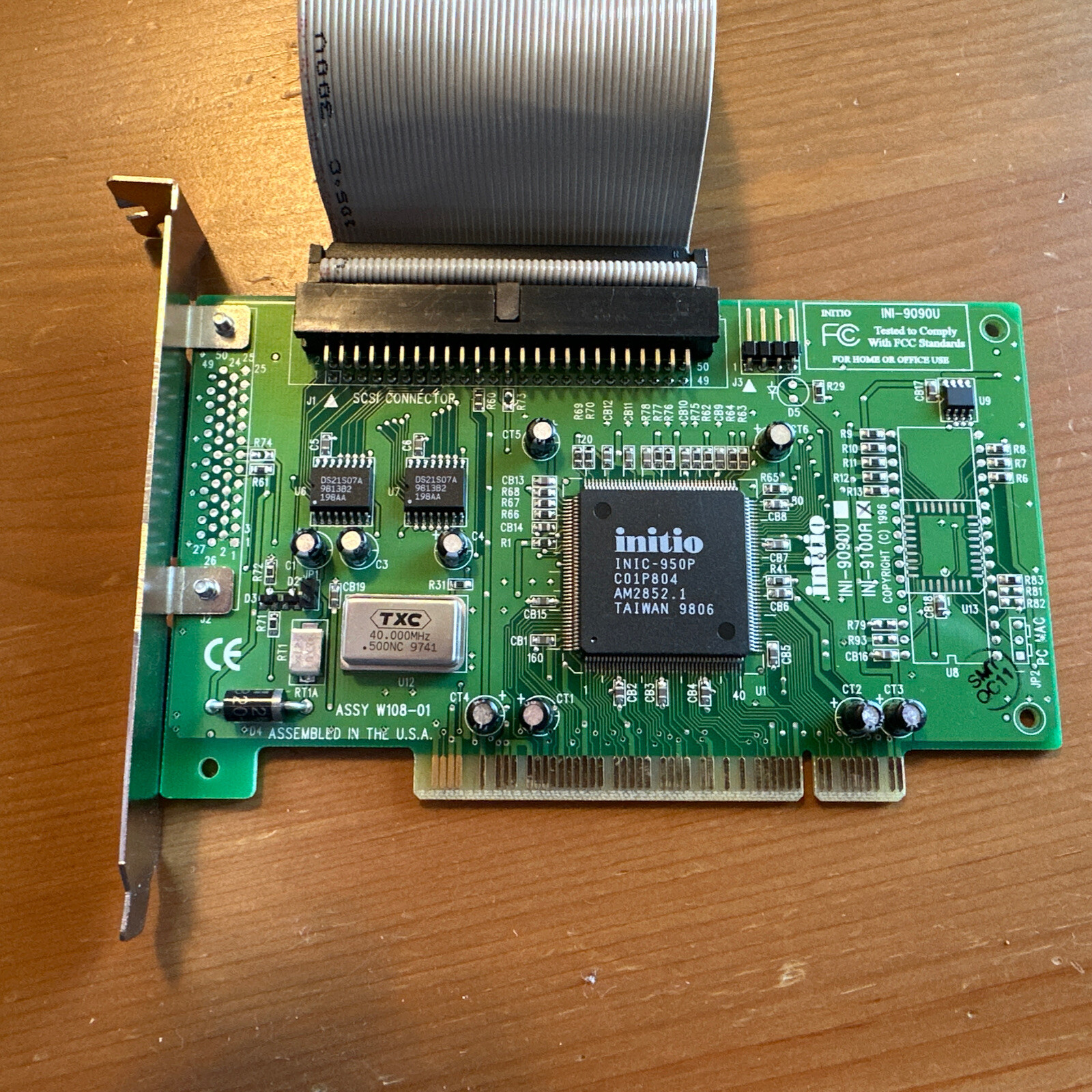 Initio INI-9100A / INI-9090U 2x 50-Pin SCSI Controller PCI