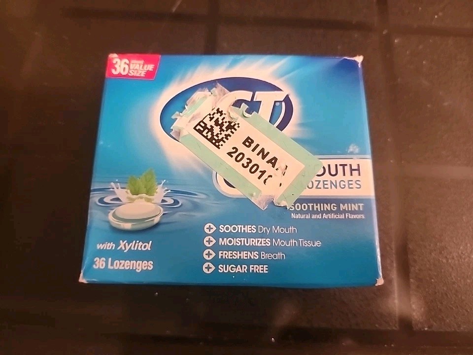 ACT Dry Mouth Lozenges With Xylitol, Soothing Mint Flavor, One Pack of 36 Count.