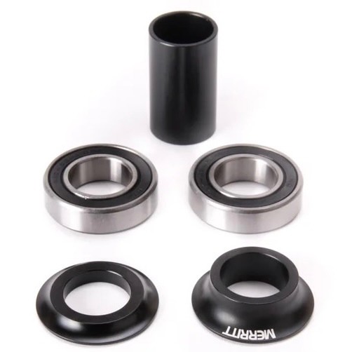 MERRITT BMX 19mm or 22mm MID BOTTOM BRACKET KIT BLACK ODYSSEY PRIMO BSD