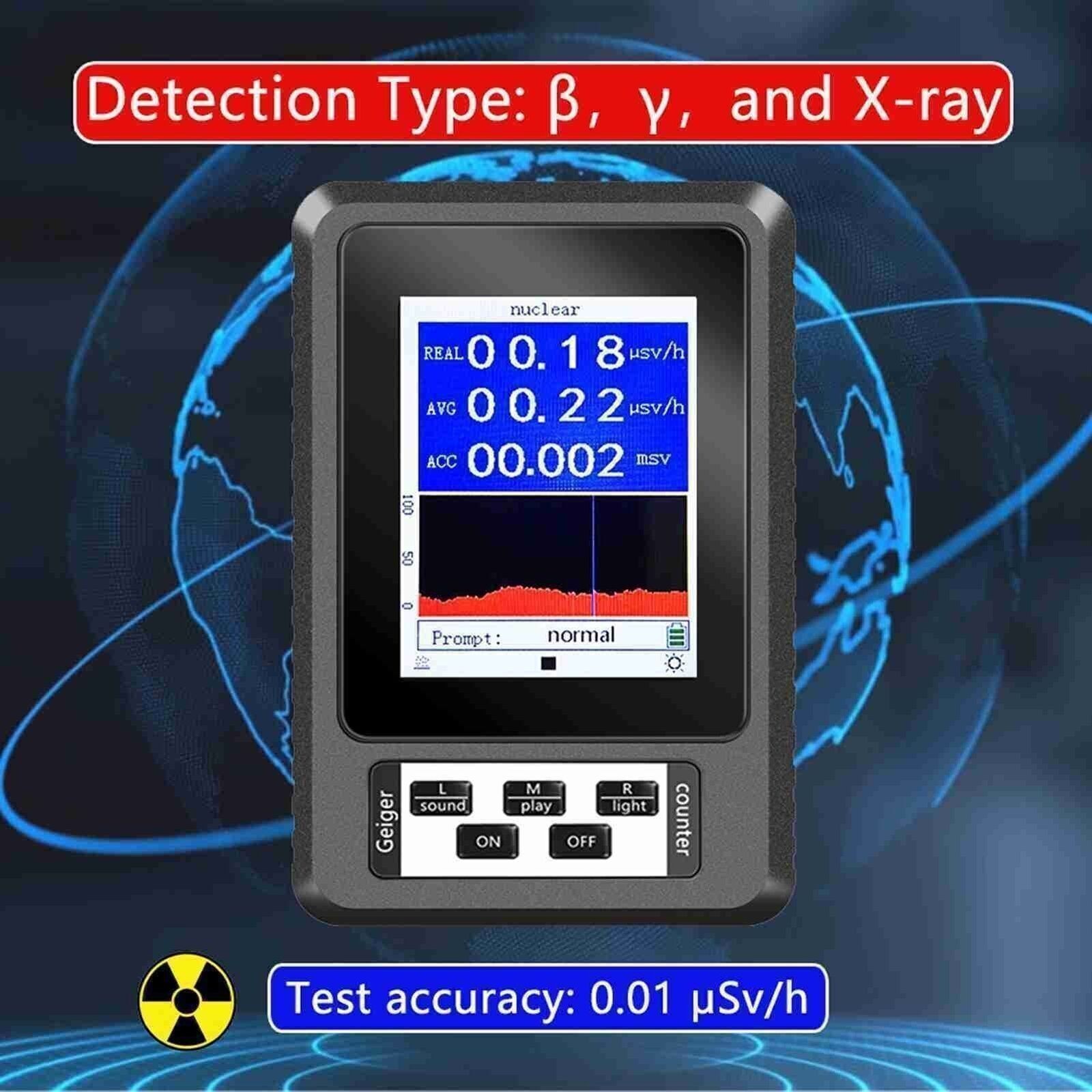 Nuclear Radiation Detector Accurate Sensitive Geiger Counter Real Time β γ X Ray