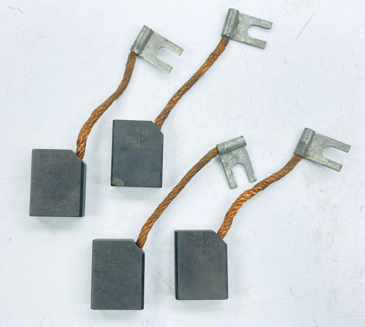 LOT OF 4 RINGSDORFF-WERKE RE59W CARBON BRUSH 1-1/4"-TALL 1"-WIDE 1/2"-THICK