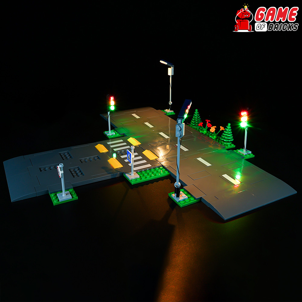 LED Light Kit for Road Plates - Compatible with LEGO® 60304 set