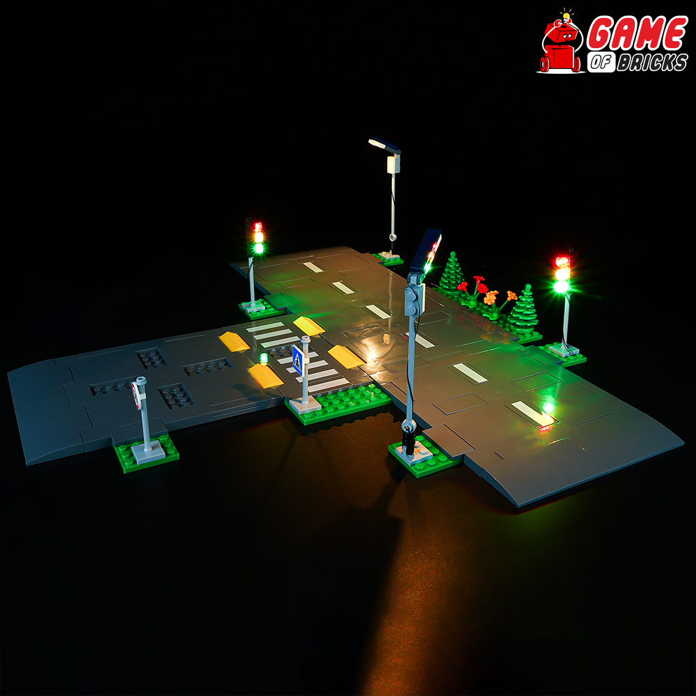 LED Light Kit for Road Plates - Compatible with LEGO® 60304 set