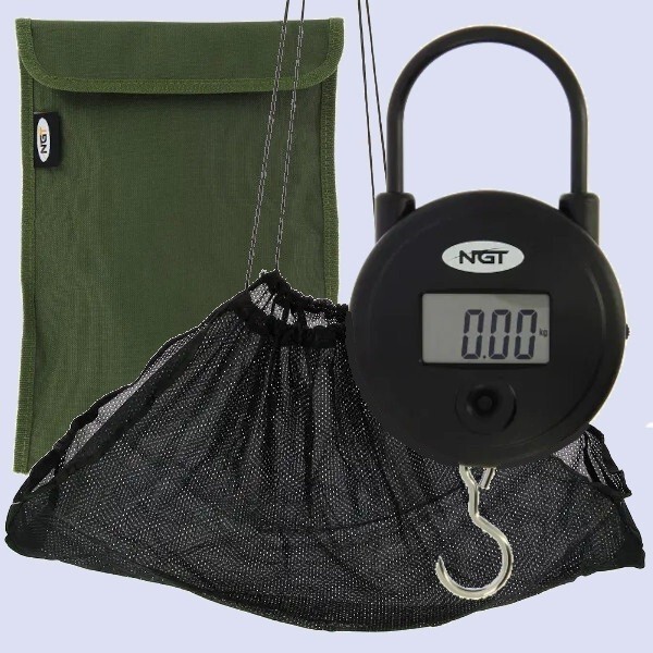 Digital Fishing Scales Stink Bag And Weigh Sling Fishing Set NGT Fishing Tackle