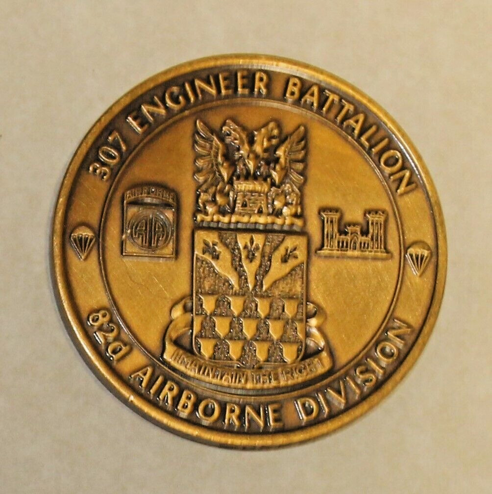 307th Engineer Battalion 82nd Airborne Divison Army Challenge Coin